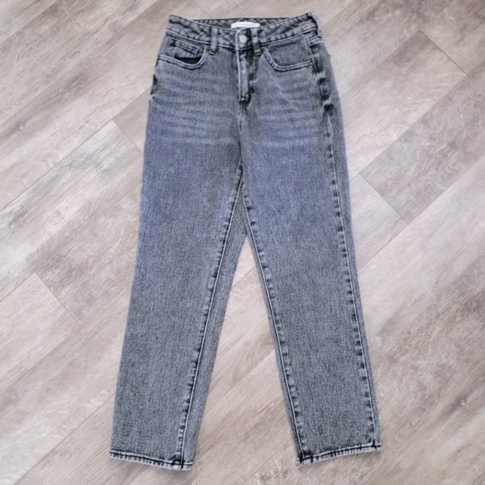 Pacsun High Rise Mom Jeans Stone Washed Grey 23